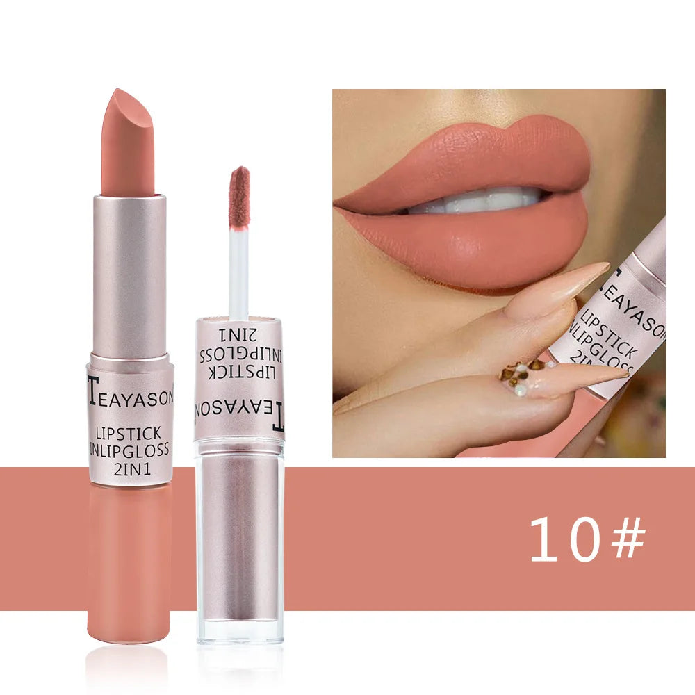 Lip Gloss 2 In 1 Lip Tint Waterproof and Long -Lasting