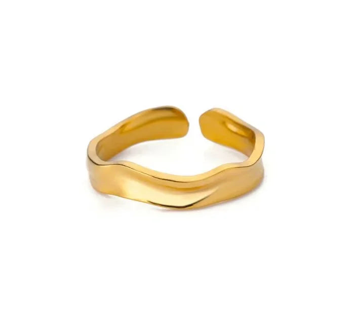 Elegant Gold Stainless Steel Rings For Women