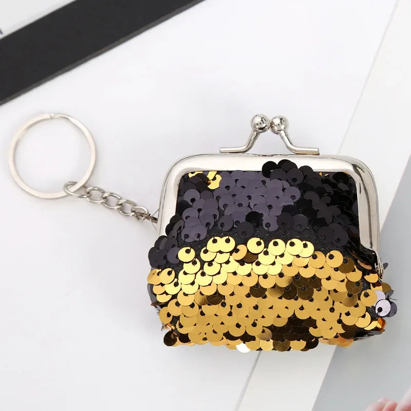 Mini Metal Clasp Keychain Coin Pouch Women