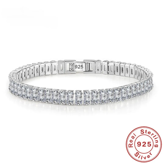 925 Sterling Silver Bracelet with fine Crystal