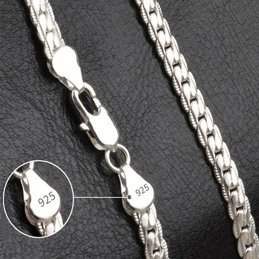 925 sterling Silver Necklace Chain For Woman/Men 20-60cm