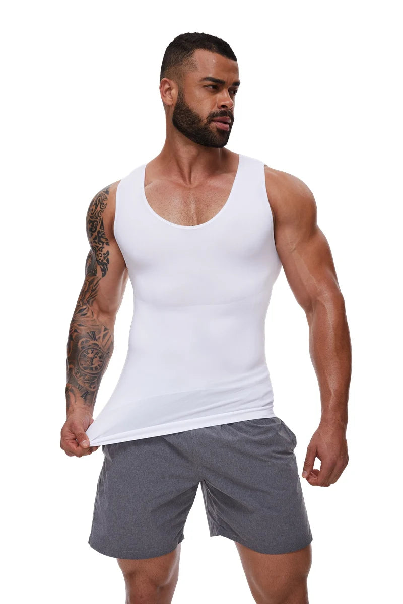 Men Tummy Shapewear Compression Shirt for Flat Belly