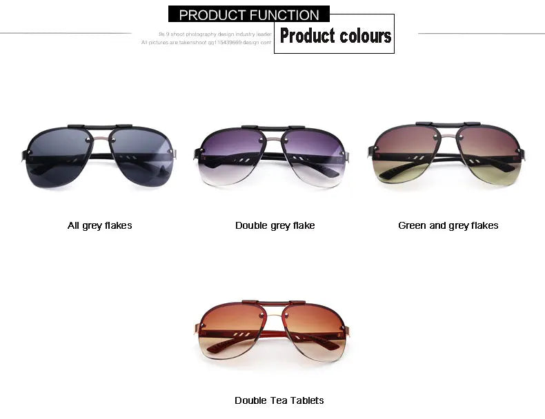 UV 400 Vintage Punk Rimless Rectangle Men Fashion Glasses