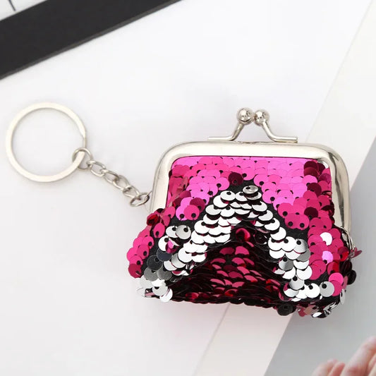 Mini Metal Clasp Keychain Coin Pouch Women