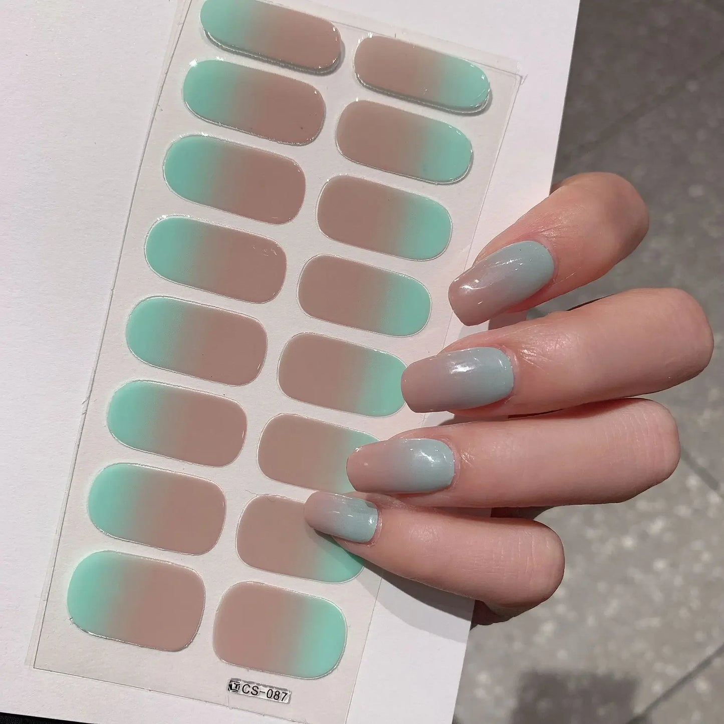 Semi-cured Gel Nail Stickers for UV Lamp