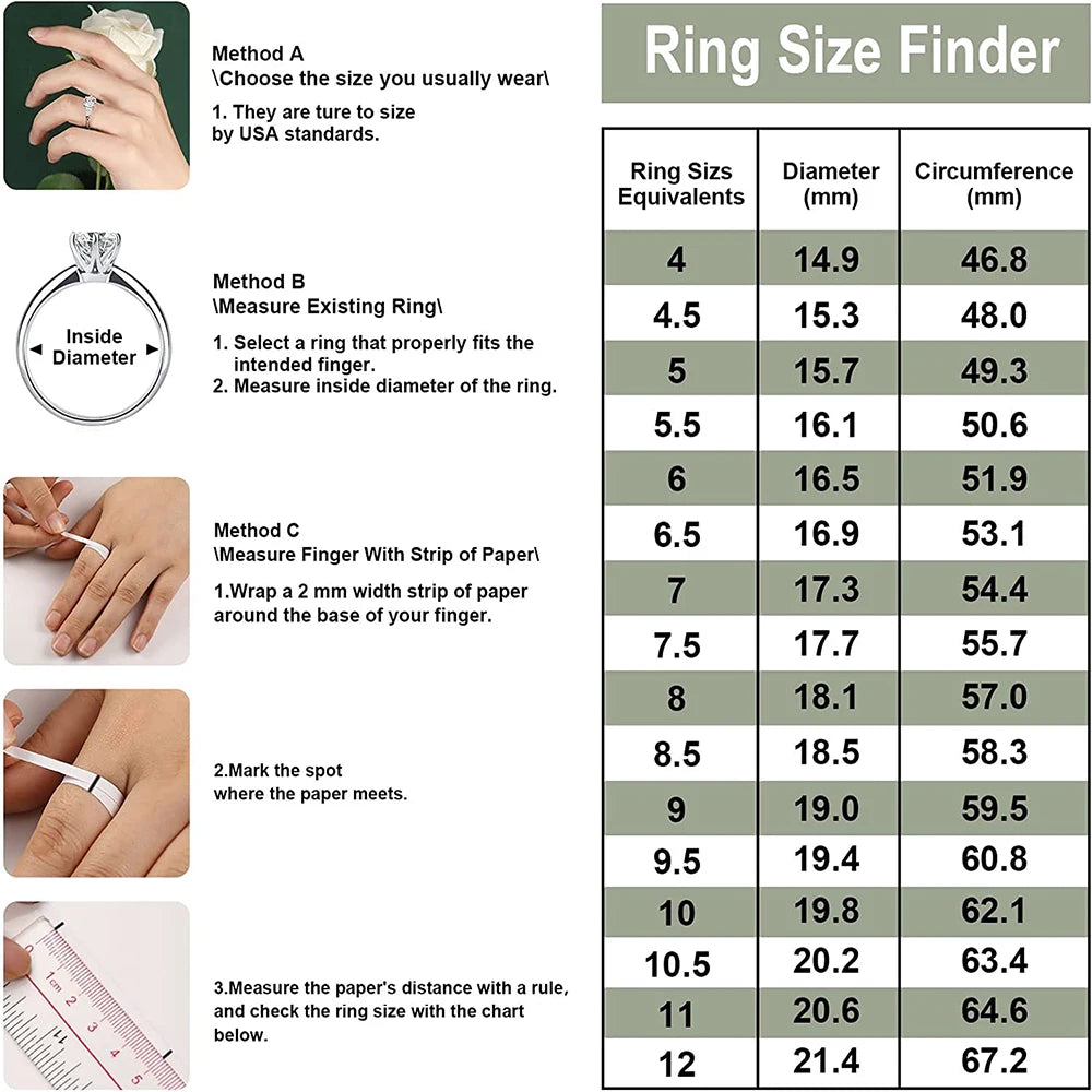 Moissanite/Zircon Diamond Cut Lab with Certificate 925 Sterling Silver Engagement Ring for Women