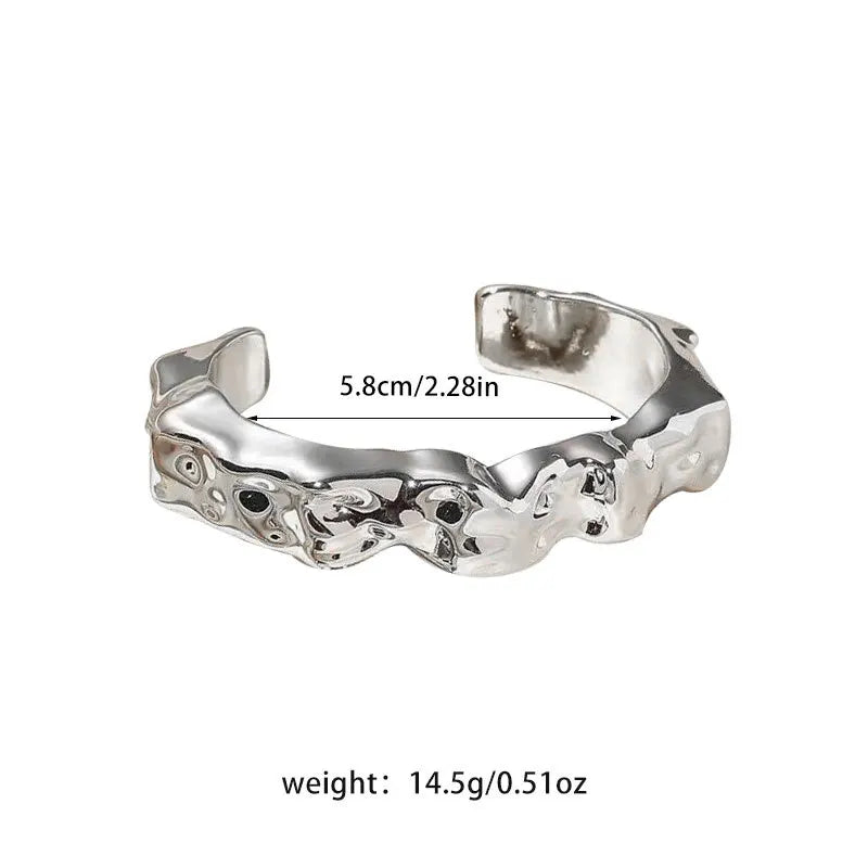 Irregular Plastic Cuff Bangle for Women