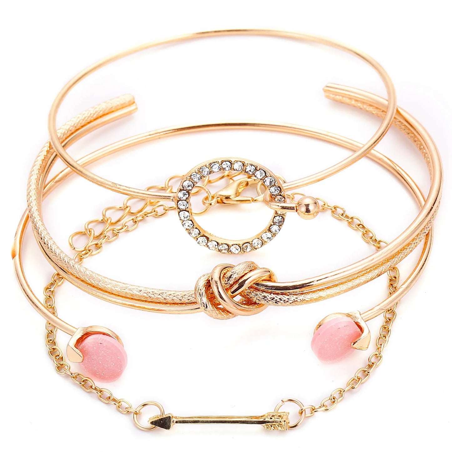Gold Plated Bohemian Bracelet Set For Women