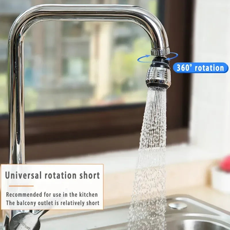 Kitchen Gadgets 2 Modes 360 Rotatable Bubbler High Pressure Water Faucet Extender