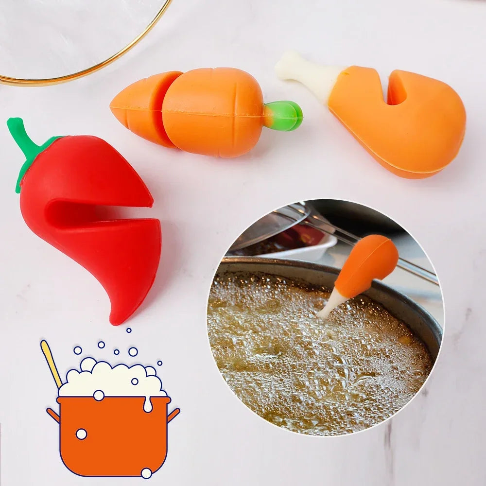 1/3Pcs Silicone Heat-Resistant Hot Pot & Lid Holder