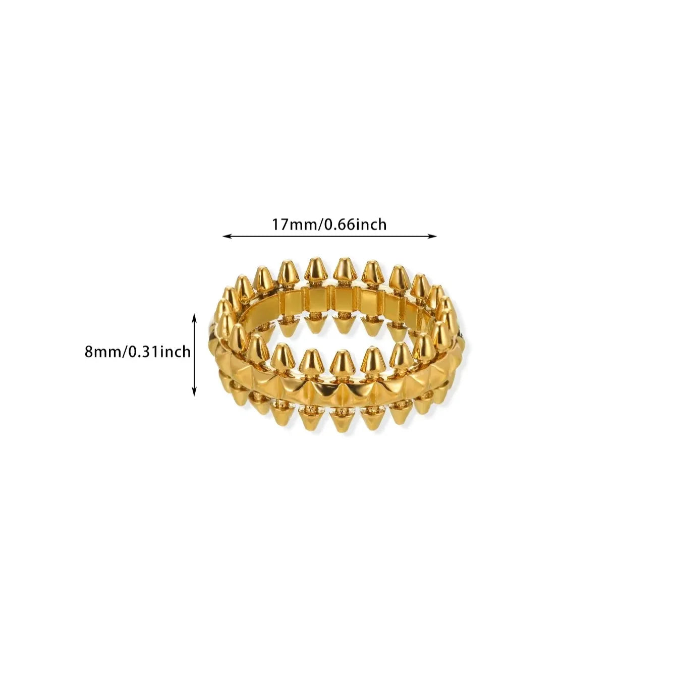 Elegant Gold Stainless Steel Rings For Women