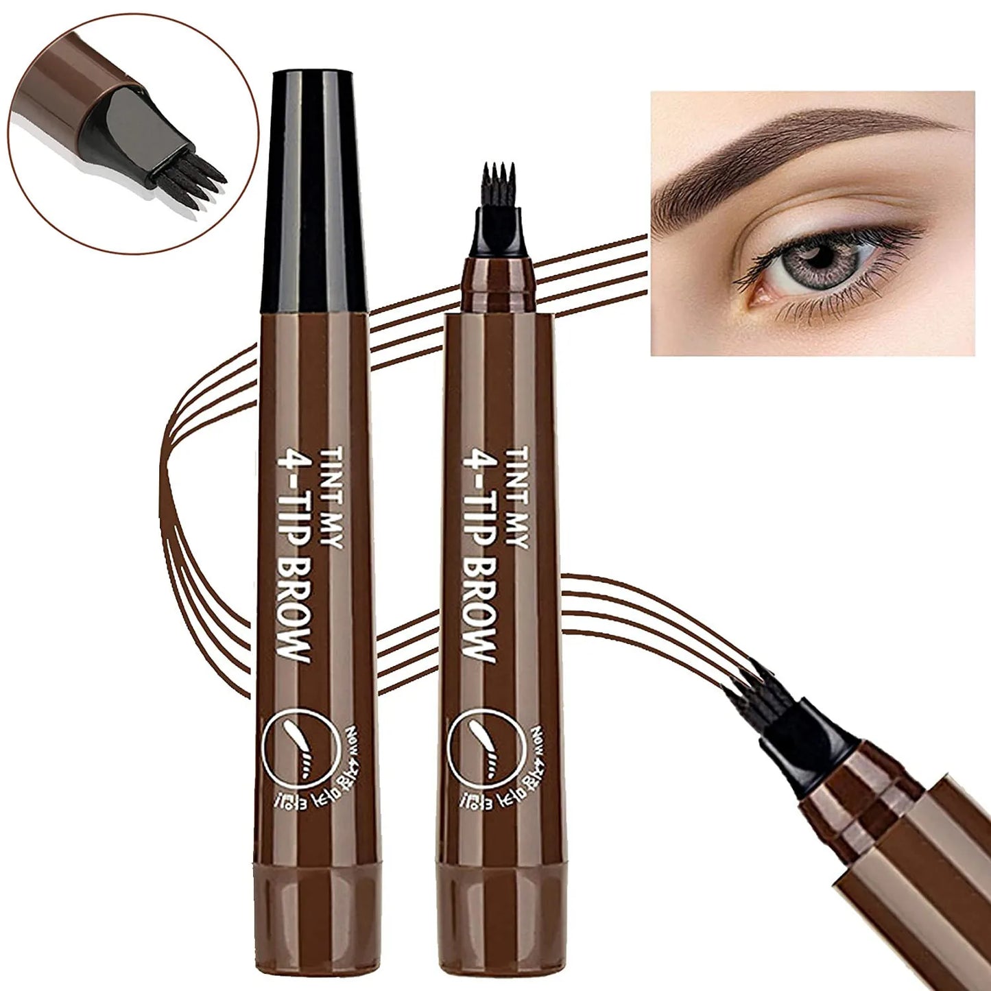5 Colors Liquid Long Lasting Eyebrow Pencil for Women