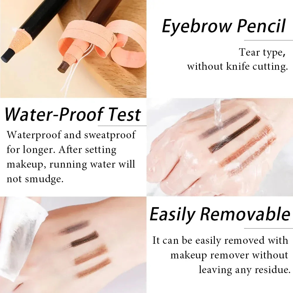 5pcs Professional Microblading, Waterproof Eyebrow Pencil