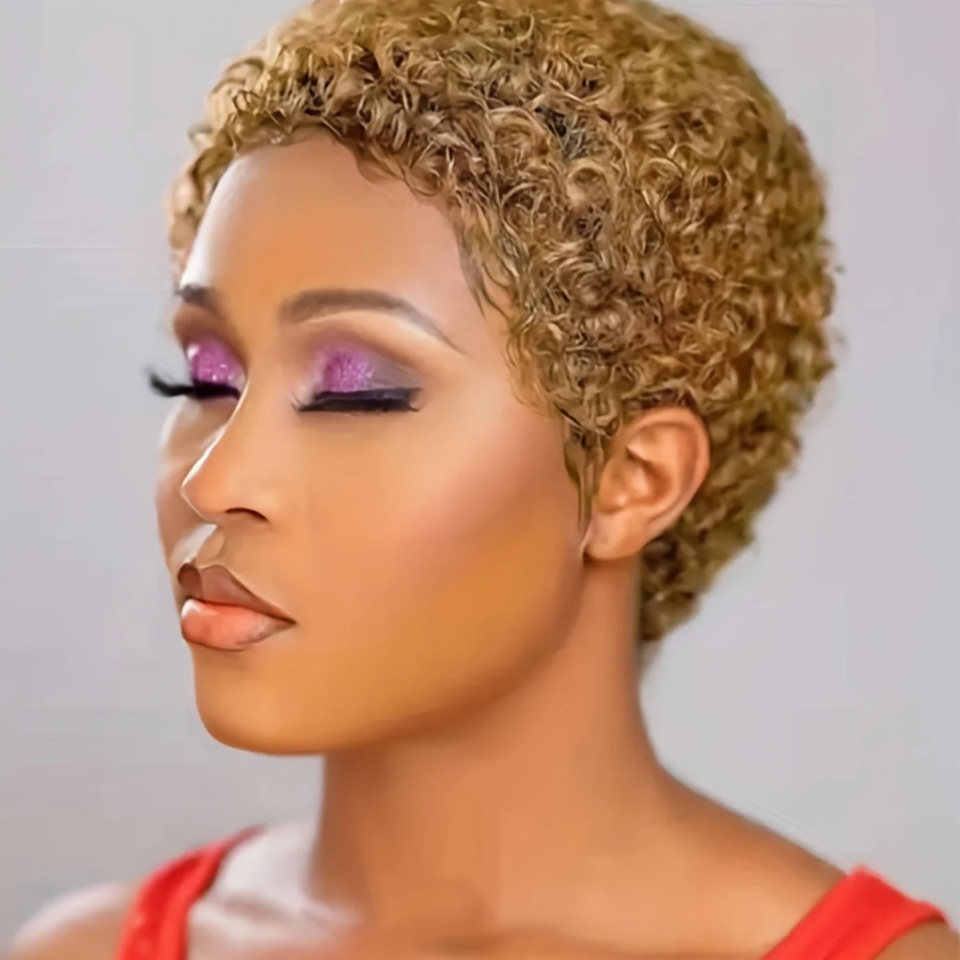 Short Curly Human Hair Wig